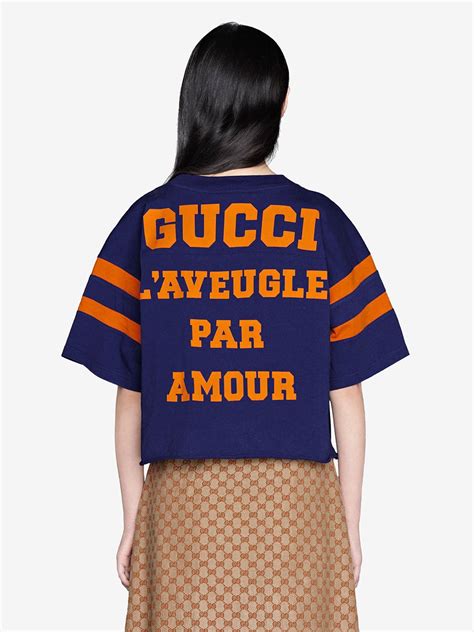 gucci la'veugle par amour t shirt yellow|Gucci 1921 L'Aveugle Par Amour T.